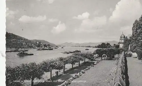 [Ansichtskarte] 5463 UNKEL, Rheinanlagen, Blick auf das Siebengebirge, 1960. 