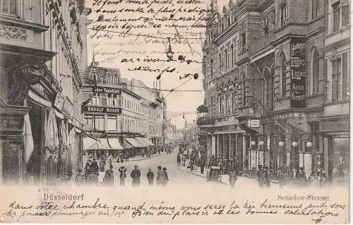 4000 DÜSSELDORF, Schadowstrasse, Ladengeschäfte, Werbung Berliner Tageblatt Rudolf Mosse - Judaica, 1903