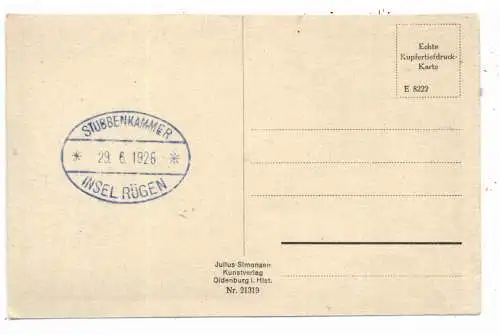 0-2355 SASSNITZ / Rügen, Wissower Klinken, 1926