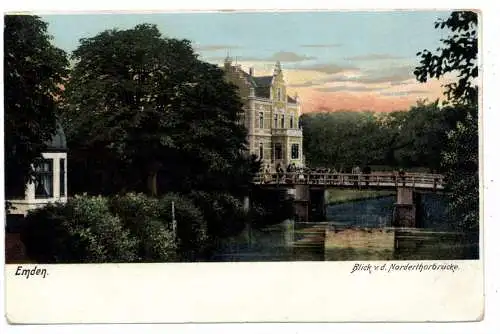 2970 EMDEN, Blick von der Norderthorbrücke, 1905