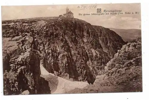 [Ansichtskarte] NIEDER - SCHLESIEN - PETERSDORF / PIECHOWICE, Grosse Schneegrube und Baude, 1906. 