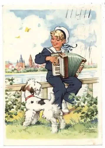 WERBUNG - BLENDAX / MAINZ - Zahnpasta, Künstler Lungershausen, 1955