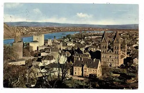 [Ansichtskarte] 5470 ANDERNACH, Blick in den Ort, 1962, Verlag Ziethen. 