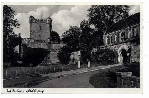 [Ansichtskarte] 4444 BAD BENTHEIM, Schloßeingang 1949. 