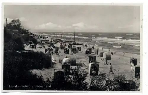 [Ansichtskarte] POMMERN - SEEBAD HORST, Badestrand, Verlag Pietzker. 