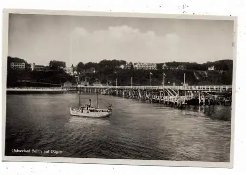 0-2356 SELLIN / Rügen, Rügendampfer vor dem Landungssteg, 1932