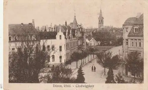 [Ansichtskarte] 5160 DÜREN, Clodwigplatz, Verlag Peters. 