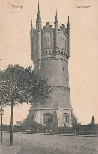 [Ansichtskarte] 0-2500 ROSTOCK, Wasserturm / Water Tower / Chateau d'eau, 1909. 