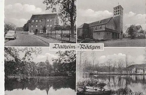 5144 WEGBERG - DALHEIM - RÖDGEN, 4 Ansichten, 60er Jahre