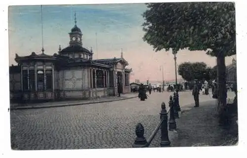 [Ansichtskarte] 6500 MAINZ, Rheinpromenade, Pavillon der KÖLN - DÜSSELDORFER - DAMPFSCHIFFFAHRT, 1919. 