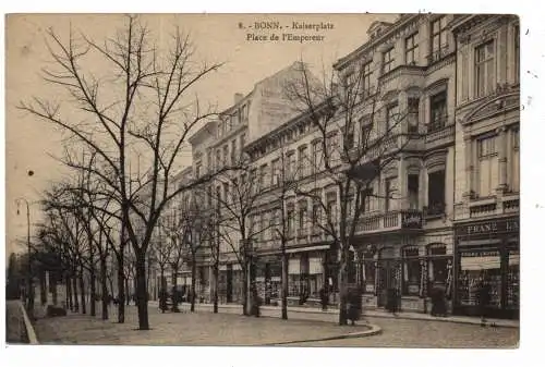 [Ansichtskarte] 5300 BONN, Kaiserplatz, gesamte Geschäftszeile, 20er Jahre. 