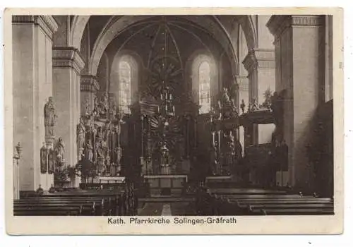 5650 SOLINGEN - GRÄFRATH, Innenansicht der kath. Pfarrkirche, Verlag Patz