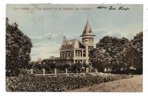 E 15000 A CORUNA, Una Quinta, DEUTSCHE SCHIFFSPOST, 1926, HAMBURG SÜDAMERIKA, MONTE SARMIENTO