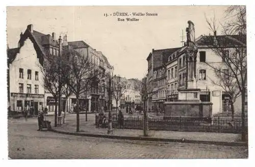 [Ansichtskarte] 5160 DÜREN, Weiller Strasse, Restaurant Cronenberghs, 1926. 