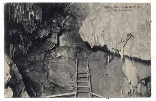 [Ansichtskarte] 5952 ATTENDORN, Tropsteinhöhle, Die Wolkenhalle, 1912, Verlag Biggetaler Kalkwerke. 