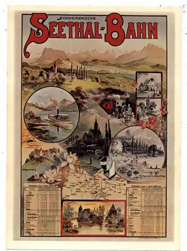EISENBAHN / RAILWAY, Plakat der Seethal Bahn / CH von 1898