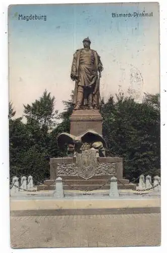 [Ansichtskarte] 0-3000 MAGDEBURG, Bismarck - Denkmal, 1910, Verlag Lewin. 