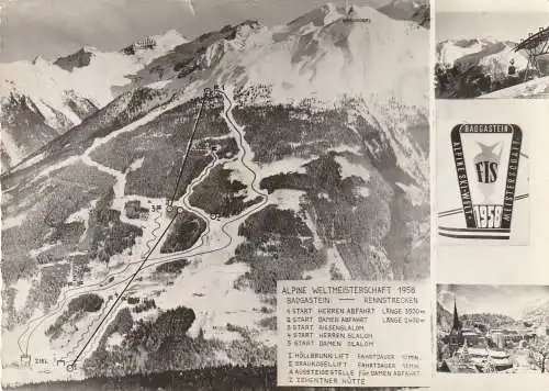 [Ansichtskarte] WINTERSPORT - SKI - WM 1958 BADGASTEIN. 