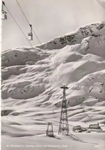 [Ansichtskarte] A 6580 ST. ANTON - ST. CHRISTOPH am Arlberg, Galzigbahn, 1955. 
