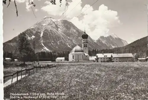 [Ansichtskarte] A 6105 LEUTASCH - OBERLEUTASCH, Pfarrkirche und Umgebung. 
