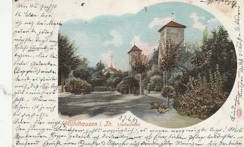 [Ansichtskarte] 0-5700 MÜHLHAUSEN, Lindenbühl, 1901. 