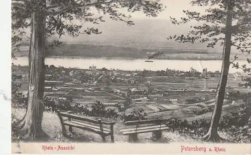 [Ansichtskarte] 5330 KÖNIGSWINTER, Rhein - Ansicht vom Petersberg, 1913. 