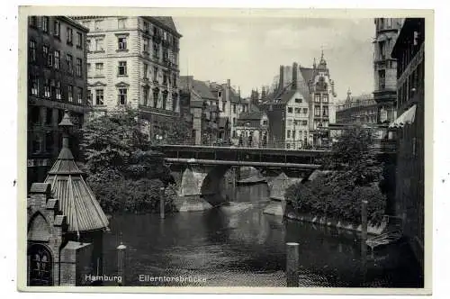 [Ansichtskarte] 2000 HAMBURG, Ellerntorsbrücke, 1934, Verlag Flohe. 
