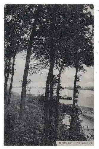 [Ansichtskarte] 2000 HAMBURG - NIENSTDTEN, Am Elbestrand, Fähranleger, Verlag Ehmling. 