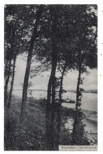 [Ansichtskarte] 2000 HAMBURG - NIENSTEDTEN, Am Elbestrand, Fähranleger, Verlag Ehmling. 