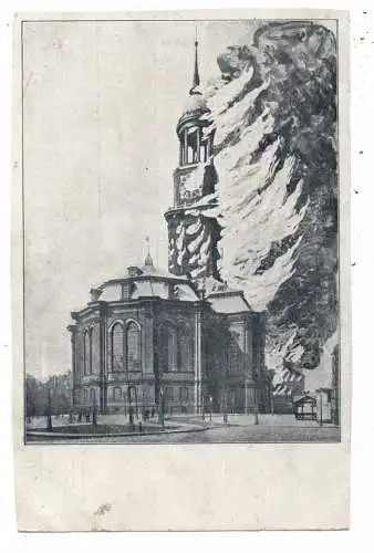 [Ansichtskarte] 2000 HAMBURG, Brand der Michaeliskirche 3. Juli 1906. 