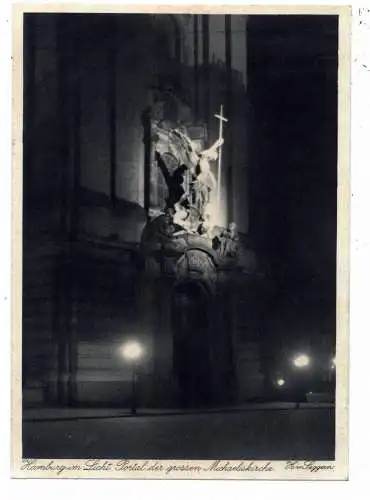 [Ansichtskarte] 2000 HAMBURG im Licht, Portal der grossen Michaeliskirche, Verlag seegern. 