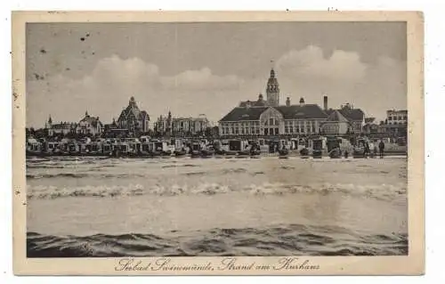 [Ansichtskarte] POMMERN - SWINEMÜNDE / SWINOUJSCIE, Strand am Kurhaus, 1925, Verlag Weil. 