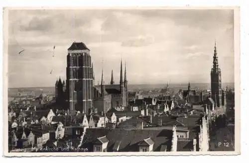 [Ansichtskarte] DANZIG - Gesamtansicht 1940, Verlag Sönnke. 