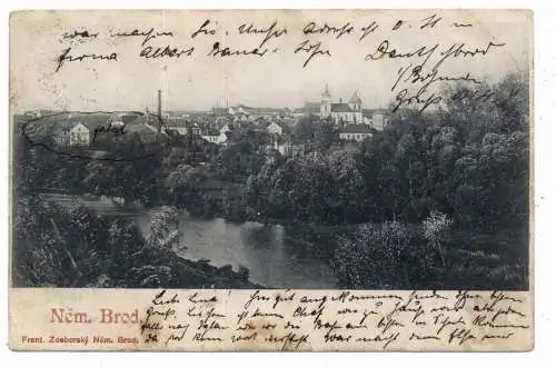 [Ansichtskarte] BÖHMEN & MÄHREN - DEUTSCHBROD / NEMECKY BROD / HAVLICKUV BROD, Gesamtansicht 1905. 