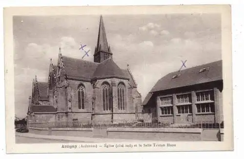 F 08130 ATTIGNY, Eglise / Salle Tristan Huon