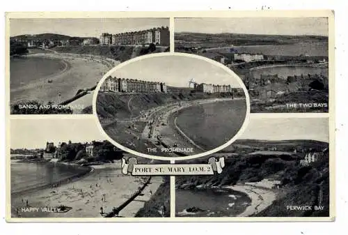 UK - ISLE OF MAN - PORT ST. MARY. 5 views, 1958, Salmon