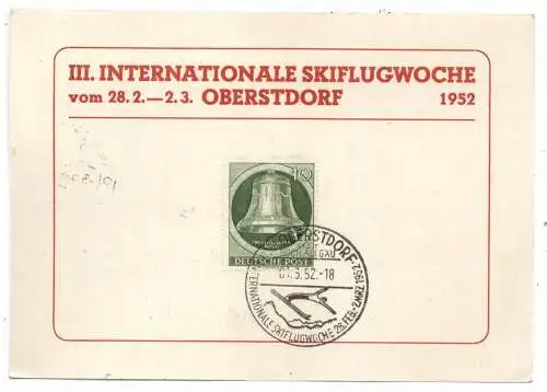 WINTERSPORT - SKISPRINGEN, Skiflugwoche Oberstdorf 1952