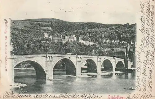 [Ansichtskarte] 6900 HEIDELBERG, Reliefkarte, 1900. 
