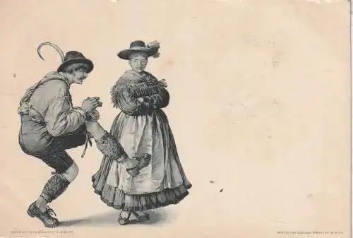 TRACHTEN - Alpenländisches Trachtenpaar, ca. 1900, Verlag Gerlach - Wien