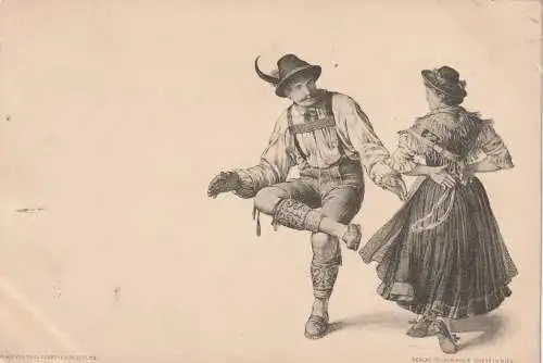 TRACHTEN - Alpenländisches Trachtenpaar, ca. 1900, Verlag Gerlach - Wien