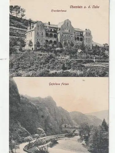 [Ansichtskarte] 6580 IDAR - OBERSTEIN, Krankenhaus / Gefallene Felsen, 1921. 