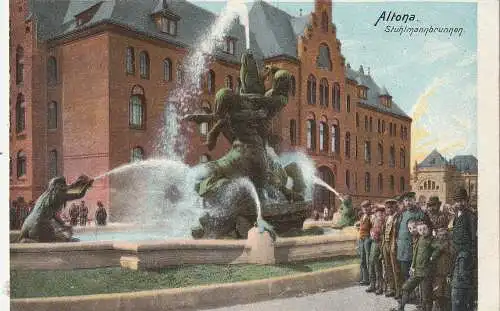 [Ansichtskarte] 2000 HAMBURG - ALTONA, Stuhlmannbrunnen. 