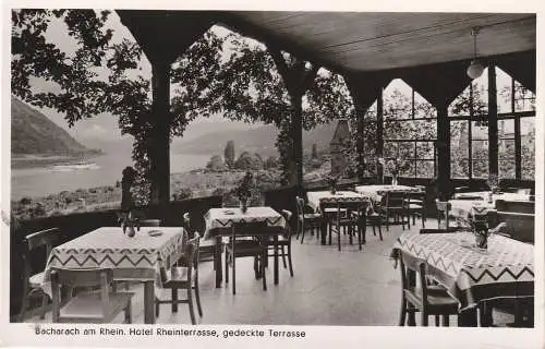 [Ansichtskarte] 6533 BACHARACH, Hotel Rheinterrasse, 1953. 