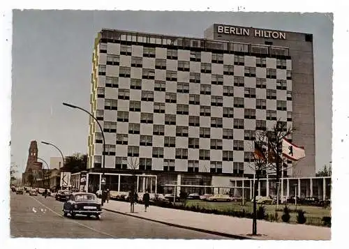 [Ansichtskarte] 1000 BERLIN - TIERGARTEN, Hotel Hilton, Budapester Strasse, ca. 1962, MERCEDES - BENZ. 