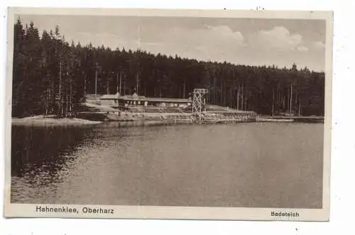 [Ansichtskarte] 3380 GOSLAR - HAHNENKLEE, Badeteich, 1930. 