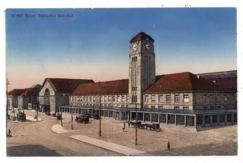 [Ansichtskarte] CH 4000 BASEL BS, Badischer Bahnhof. 