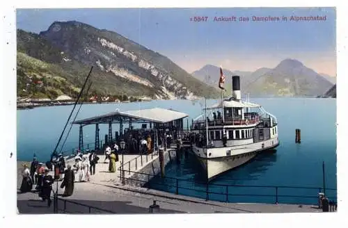 [Ansichtskarte] CH 6053 ALPNACH - ALPNACHSTAD OW, Ankunft des Dampfers, 1927. 