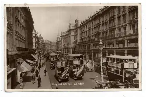 UK - ENGLAND - LONDON, Regent Street, belebte Szene, Omnibusse / Coaches, 1932