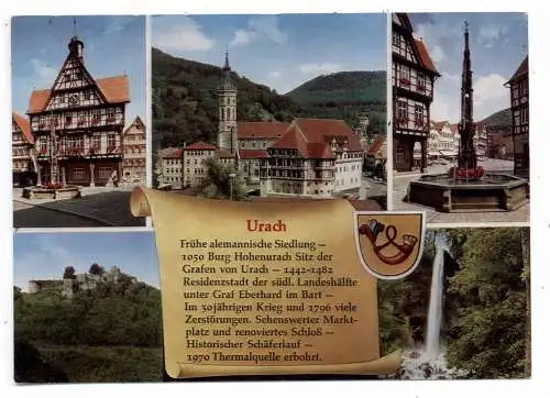 7432 BAD URACH, Chronik - AK