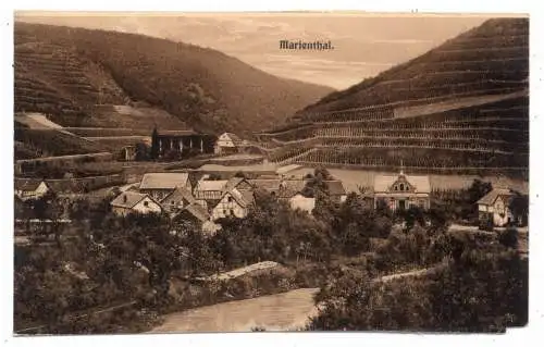 [Ansichtskarte] 5487 DERNAU - MARIENTHAL, Gesamtansicht mit Weinbergen und Ruine. 